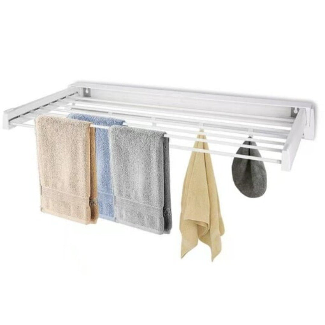 Foldable Wall-Mounted Drying Rack Stainless Steel | 5-Bar Folding Design | Space-Saving Laundry Drying Solution 5