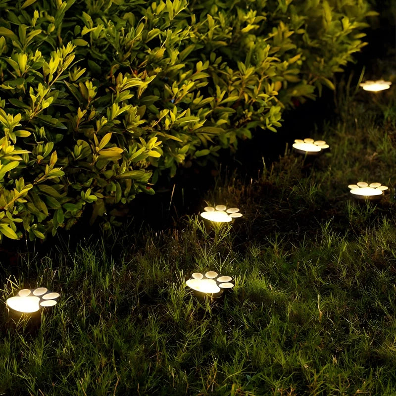 Solar Paw Print Light, ABS Plastic, 9 x 9 cm | IP44 Waterproof, Automatic Dusk Sensor | Up to 10 Hours Glow, 3 to 24 Pack 7