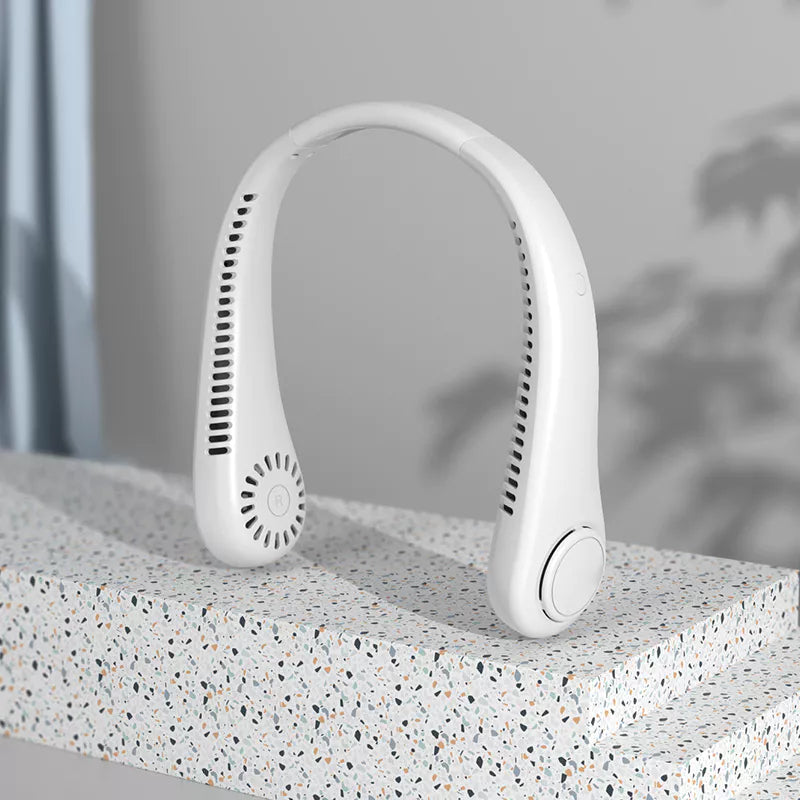 CoolBreeze | Portable Neck Fan – 360° Airflow, Rechargeable Design