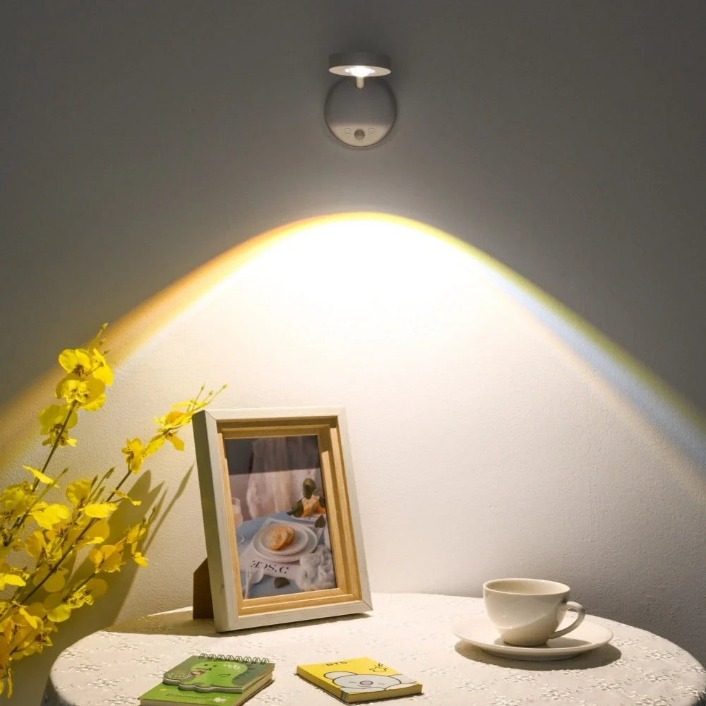 LED Motion Sensor Spotlight | 360° Rotation, 2200 mAh Rechargeable Battery | Wall or Table Mount, 3 Colour Temperatures 9