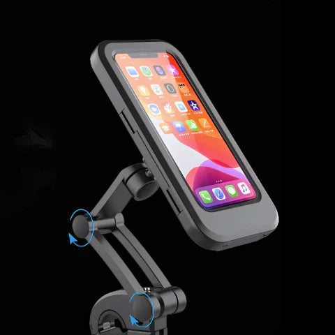 Bike Phone Holder Waterproof | 360° Rotation & Touchscreen Access | Fits Phones up to 16.5 cm, Tool-Free Mount 4