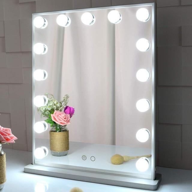 LED Mirror Lights, 4 to 14 Bulbs | Dimmable, 3 Colour Modes | USB Powered, Stick-On Fit, Memory Recall Function 5