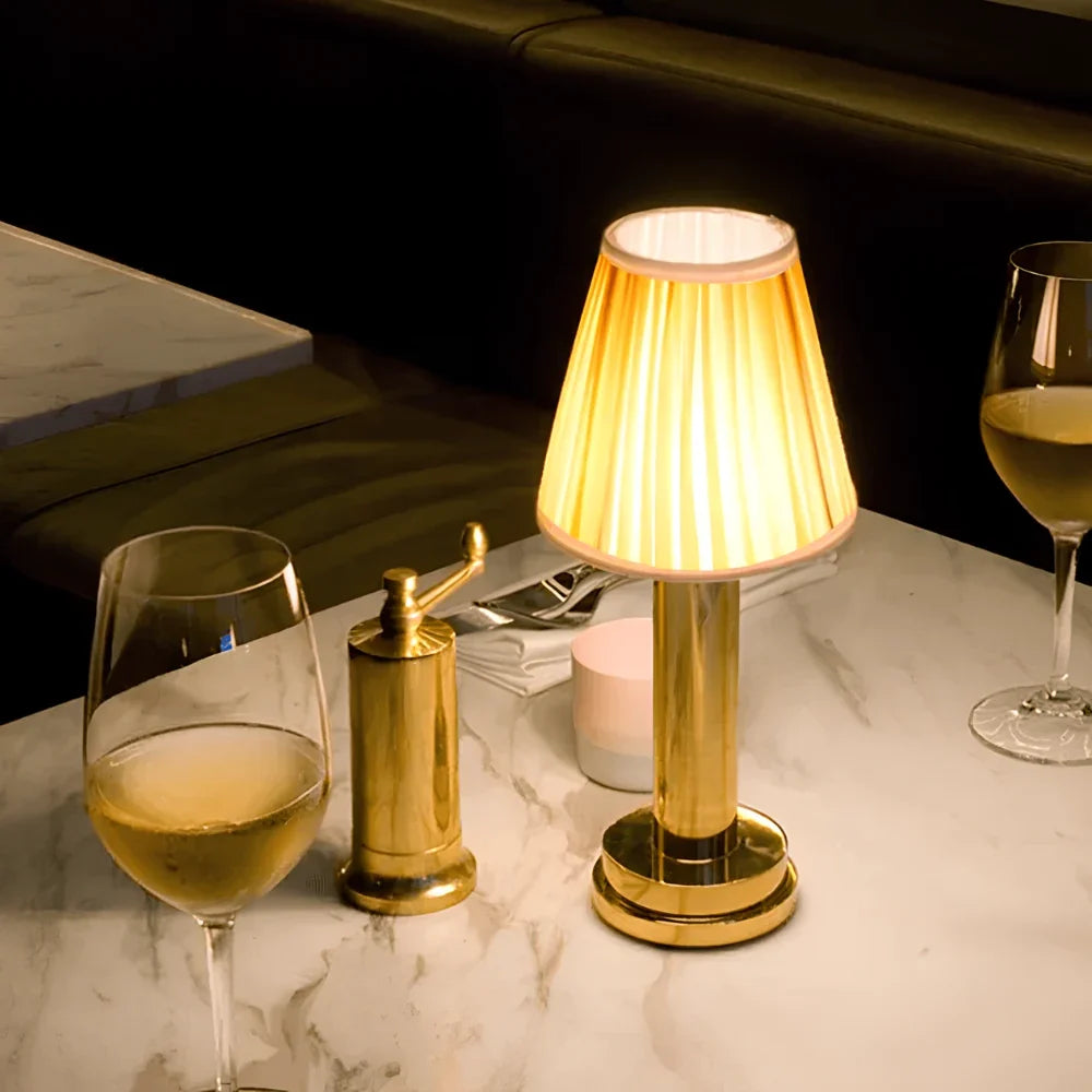 Rechargeable Table Lamp Fabric & Aluminium | Touch Control with 3 Brightness Levels | Cordless Up to 12 Hours Light 2