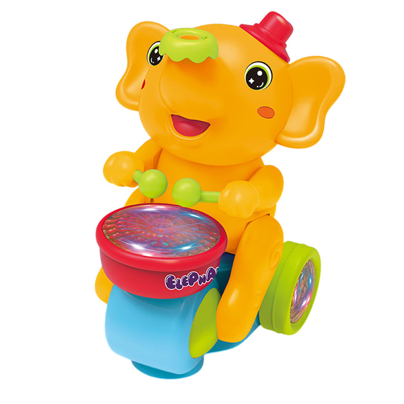 Musical Light-Up Elephant Toy | Drumming Action & Automatic Obstacle Avoidance | Battery-Powered Crawling Toy for Toddlers 7