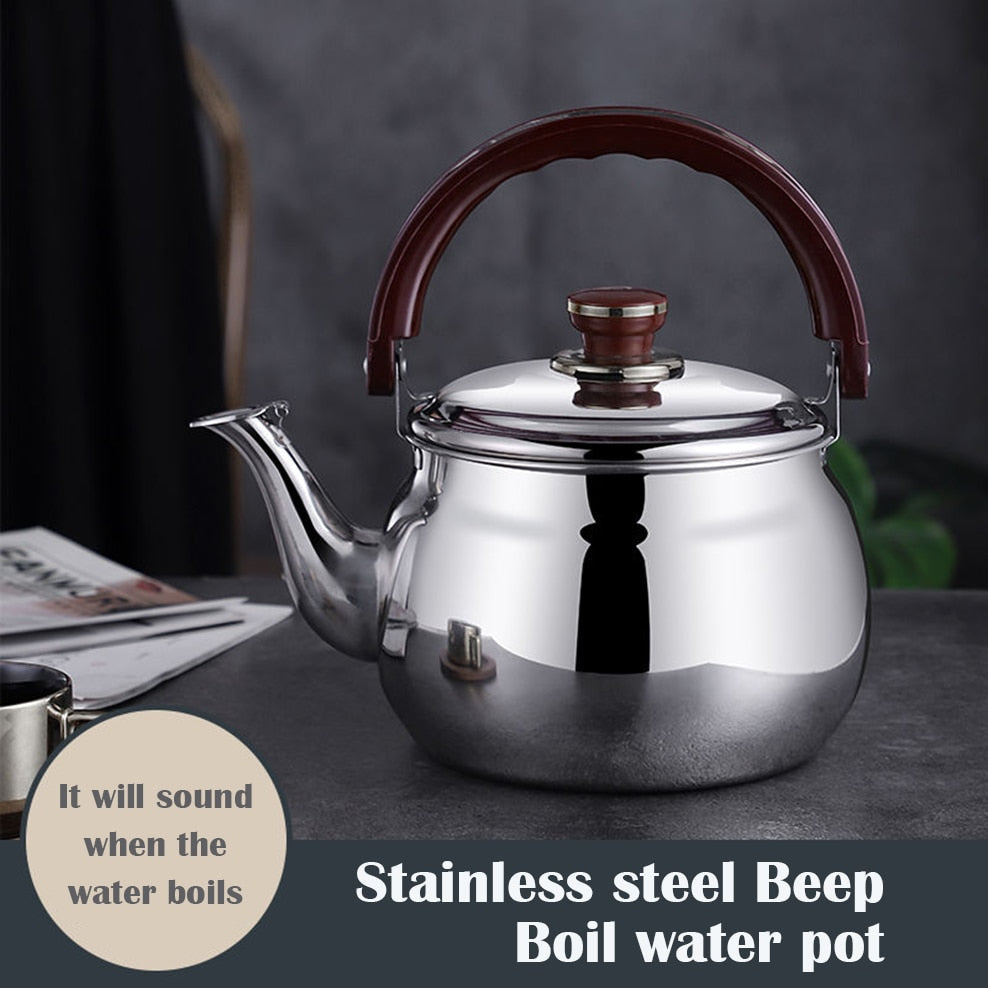 Stainless Steel Boiling Water Kettle Thicken Whistling Pot-Kettles-Kitchen Groups-0.6L/20oz-Kitchen Groups
