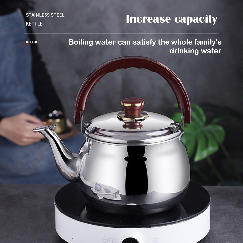 Stainless Steel Boiling Water Kettle Thicken Whistling Pot-Kettles-Kitchen Groups-0.6L/20oz-Kitchen Groups
