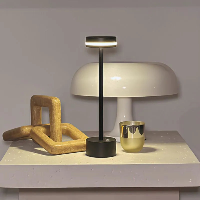 Rechargeable LED Table Lamp Aluminium 31 x 8 cm | 5 Colours, Touch Dimmable | 12-16 Hour Battery, USB Cordless 13