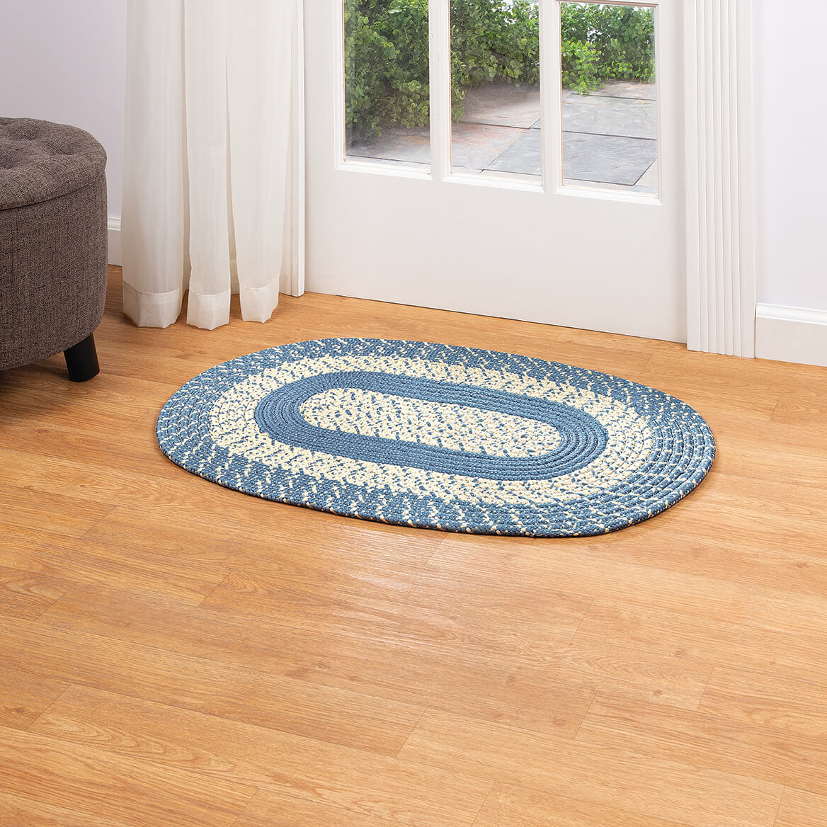 Braided Rug Polyester | Round, Oval & Runner Sizes 20"x30" to 5' x 7' | Reversible Two-Tone Country Design, 5 Colours 22
