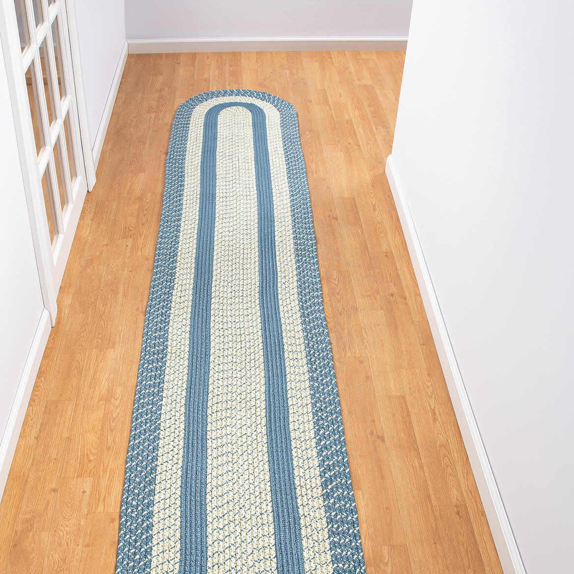 Braided Rug Polyester | Round, Oval & Runner Sizes 20"x30" to 5' x 7' | Reversible Two-Tone Country Design, 5 Colours 37