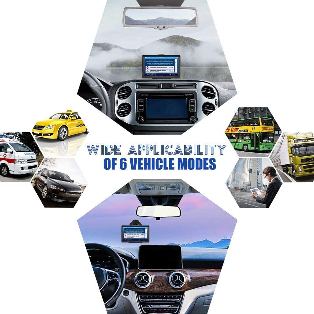 7" GPS Navigation System | Pre-Loaded UK & EU Maps, Speed Camera & Lane Alerts | Free Lifetime Map Updates for Cars & Trucks 14