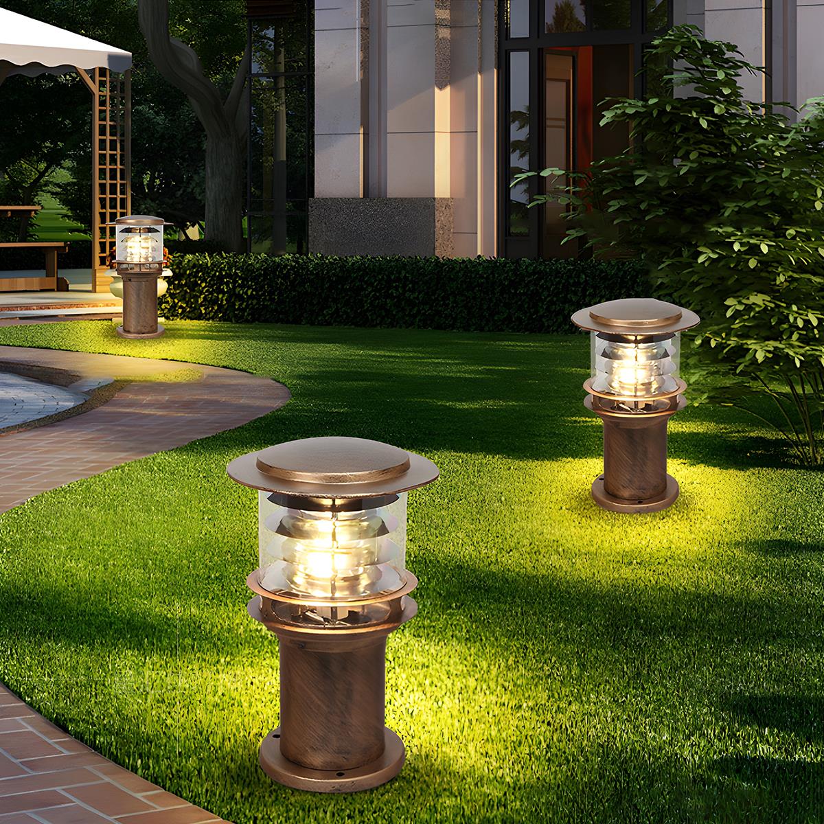 Outdoor LED Bollard Light IP65 Waterproof | Die-Cast Aluminium, 20-80 cm | Solar or Hardwired for Pathways & Patios 11
