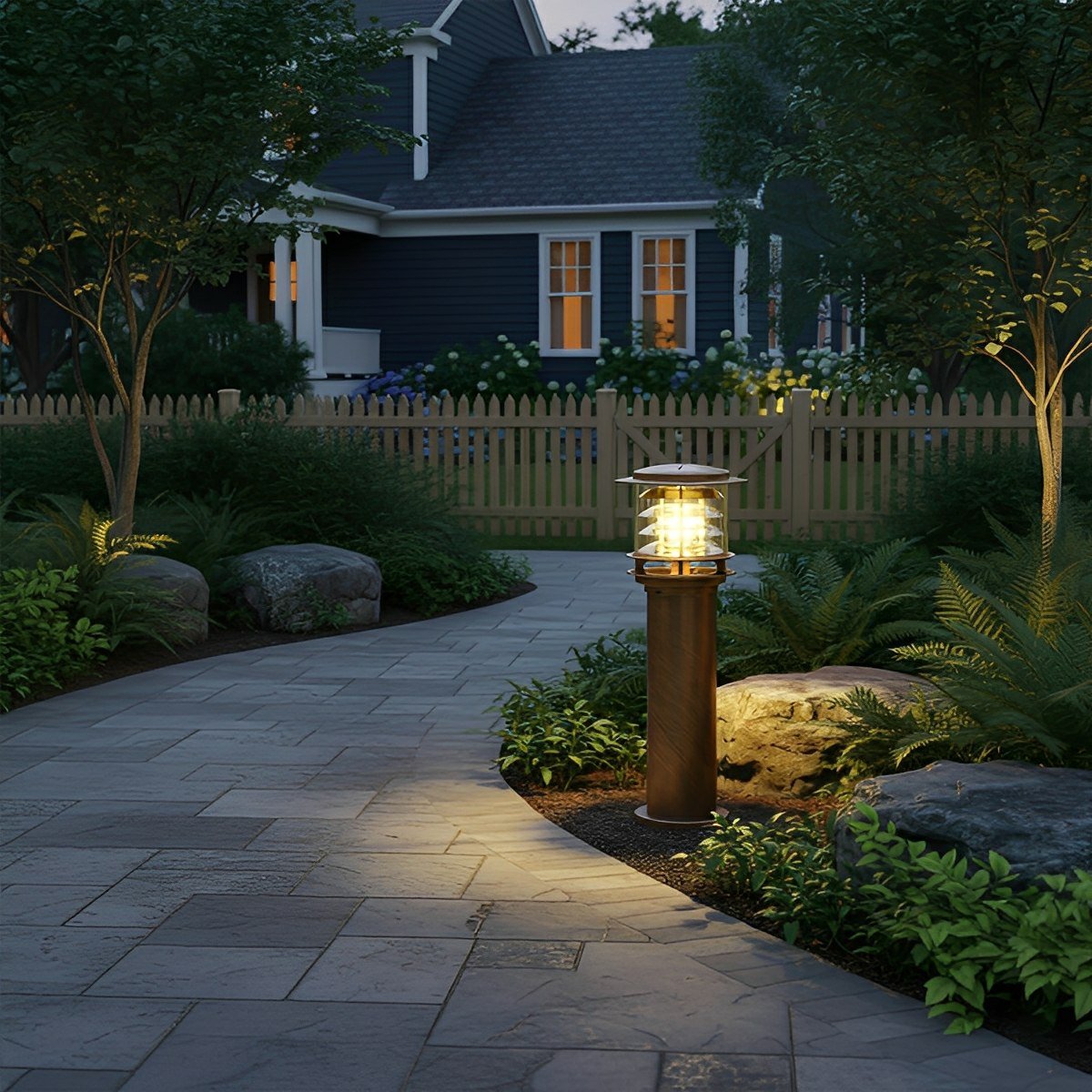 Outdoor LED Bollard Light IP65 Waterproof | Die-Cast Aluminium, 20-80 cm | Solar or Hardwired for Pathways & Patios 5