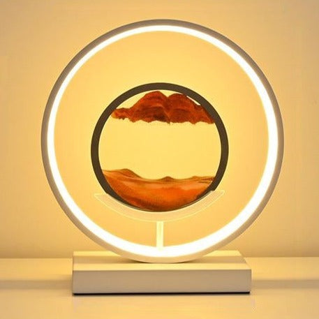 LED Sand Art Lamp with Aluminium Frame | Dimmable Light Ring & Remote Control | Moving Sand Disc for Calming Ambient Décor 12
