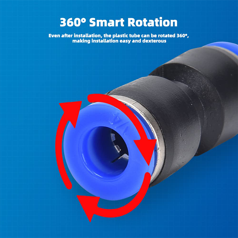 Air Tool Connector Set Pneumatic Rotatable with Push-to-Connect Lock 6
