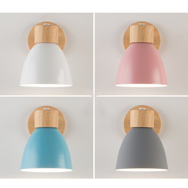 Modern Minimalist Wooden Cone LED Wall Sconce | 1-Light Lasson Living