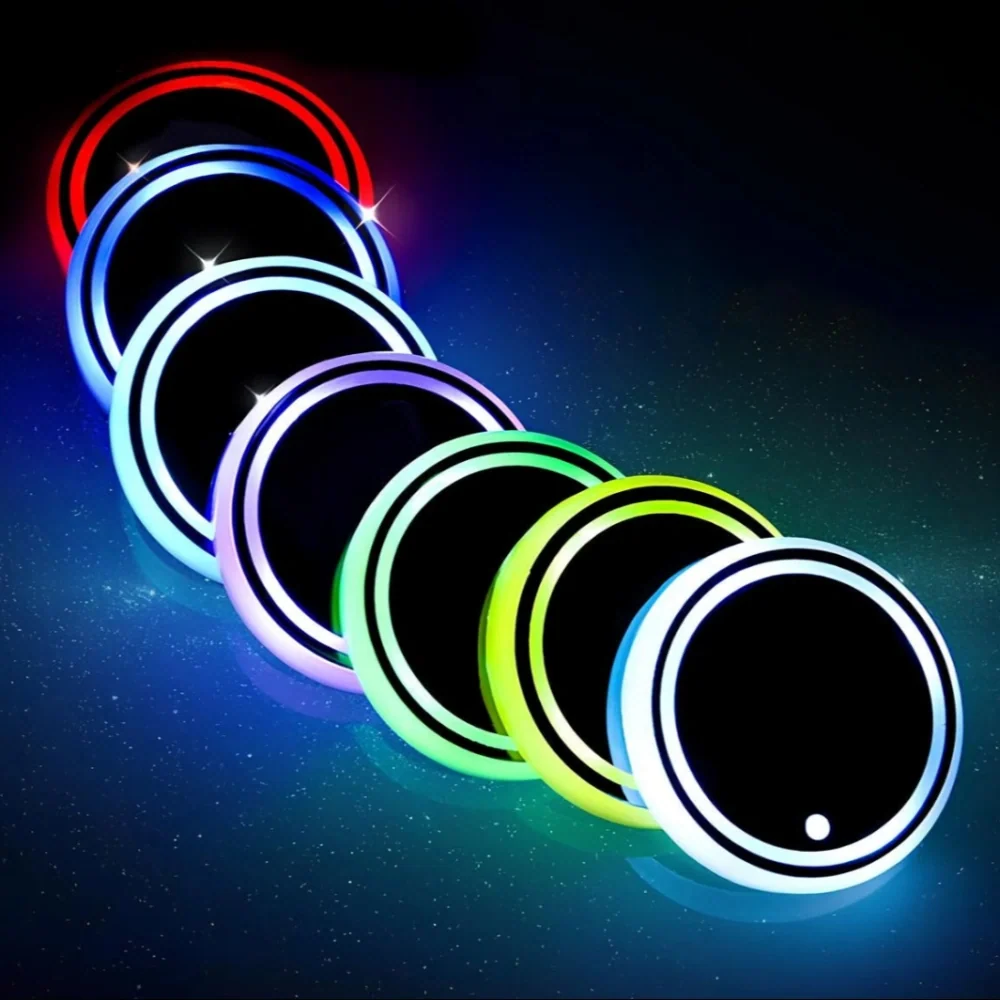 LED Glow Disc 2 Pack | Acrylic, Vibration & Motion Sensor Activated | Rechargeable USB, 7 Colours, 15 Day Battery Life 7