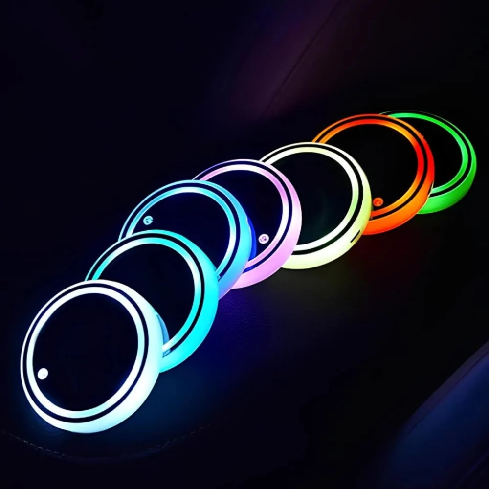 LED Glow Disc 2 Pack | Acrylic, Vibration & Motion Sensor Activated | Rechargeable USB, 7 Colours, 15 Day Battery Life 6