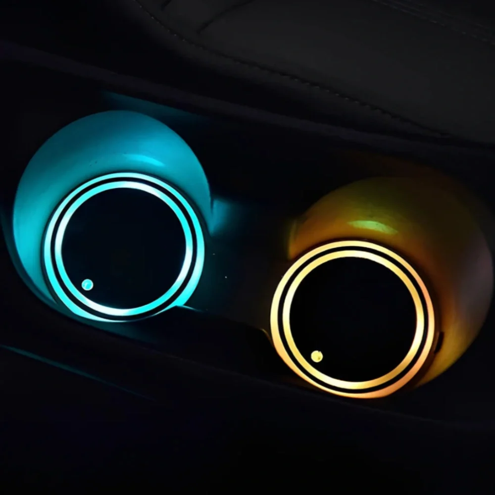 LED Glow Disc 2 Pack | Acrylic, Vibration & Motion Sensor Activated | Rechargeable USB, 7 Colours, 15 Day Battery Life 8