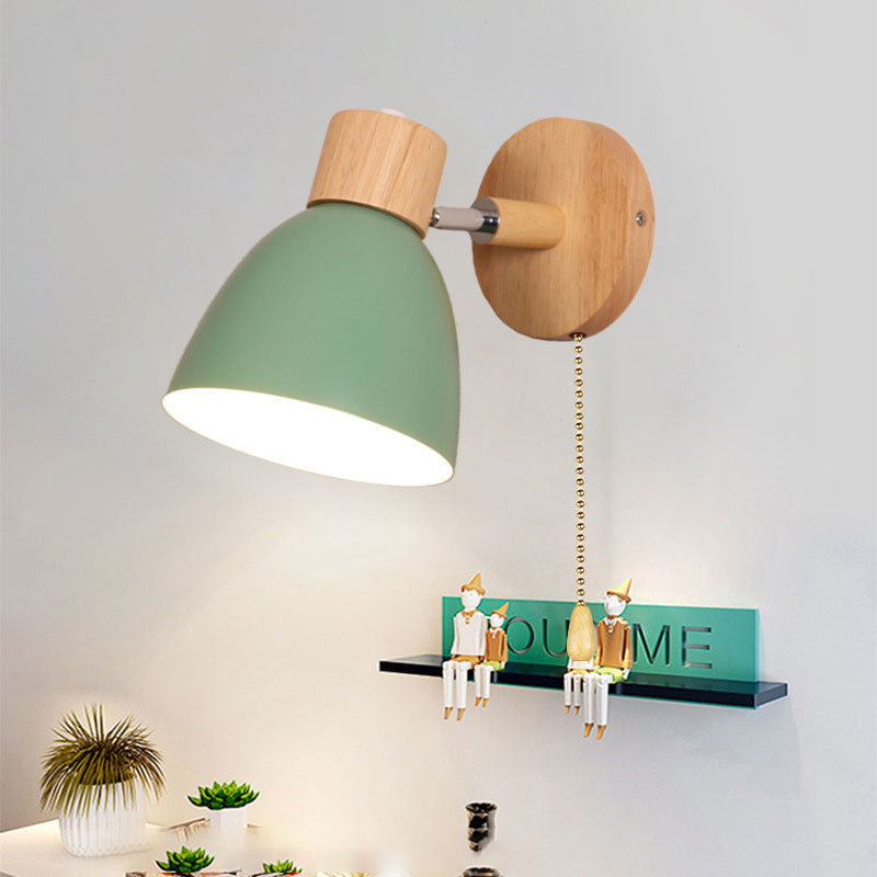 Modern Minimalist Wooden Cone LED Wall Sconce | 1-Light Lasson Living