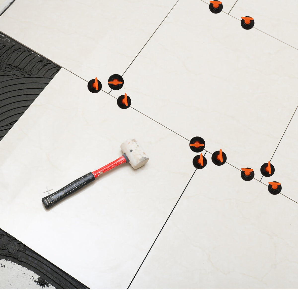 Tile Levelling System Kit 110/220 Pieces | Manganese Steel Needles, 4 Wrenches | Reusable, Ensures Flat Floors & Walls 4