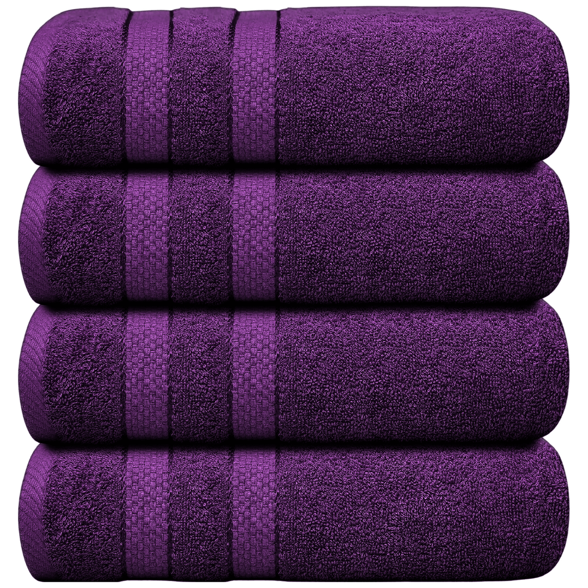 Jumbo Bath Towel Set, 4-Piece | Solid Colour, 12 Shade Options | Quick-Dry, Machine Washable, Coordinated Bathroom Set 22