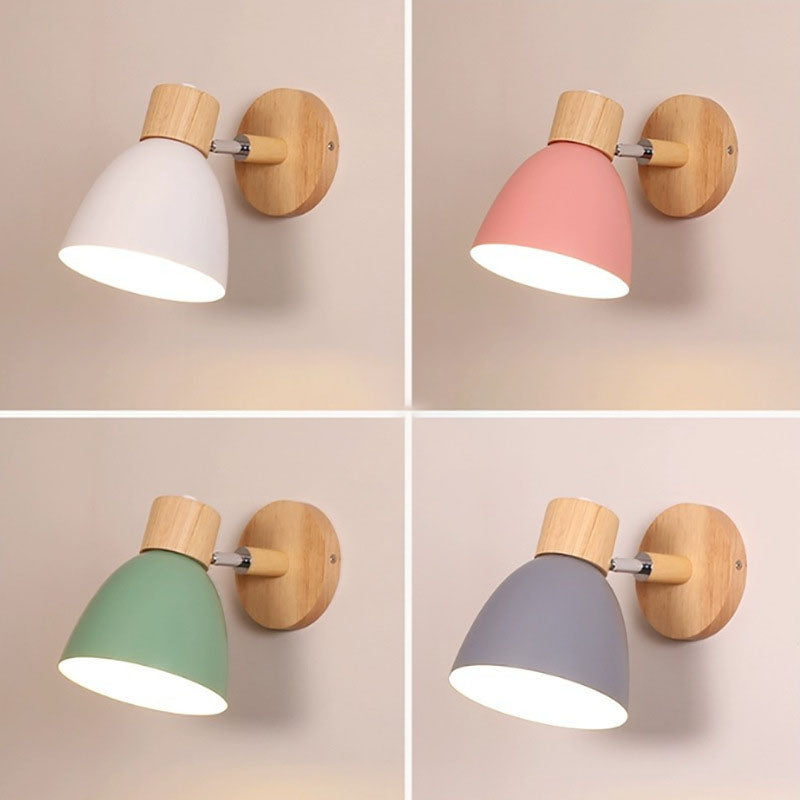 Modern Minimalist Wooden Cone LED Wall Sconce | 1-Light Lasson Living
