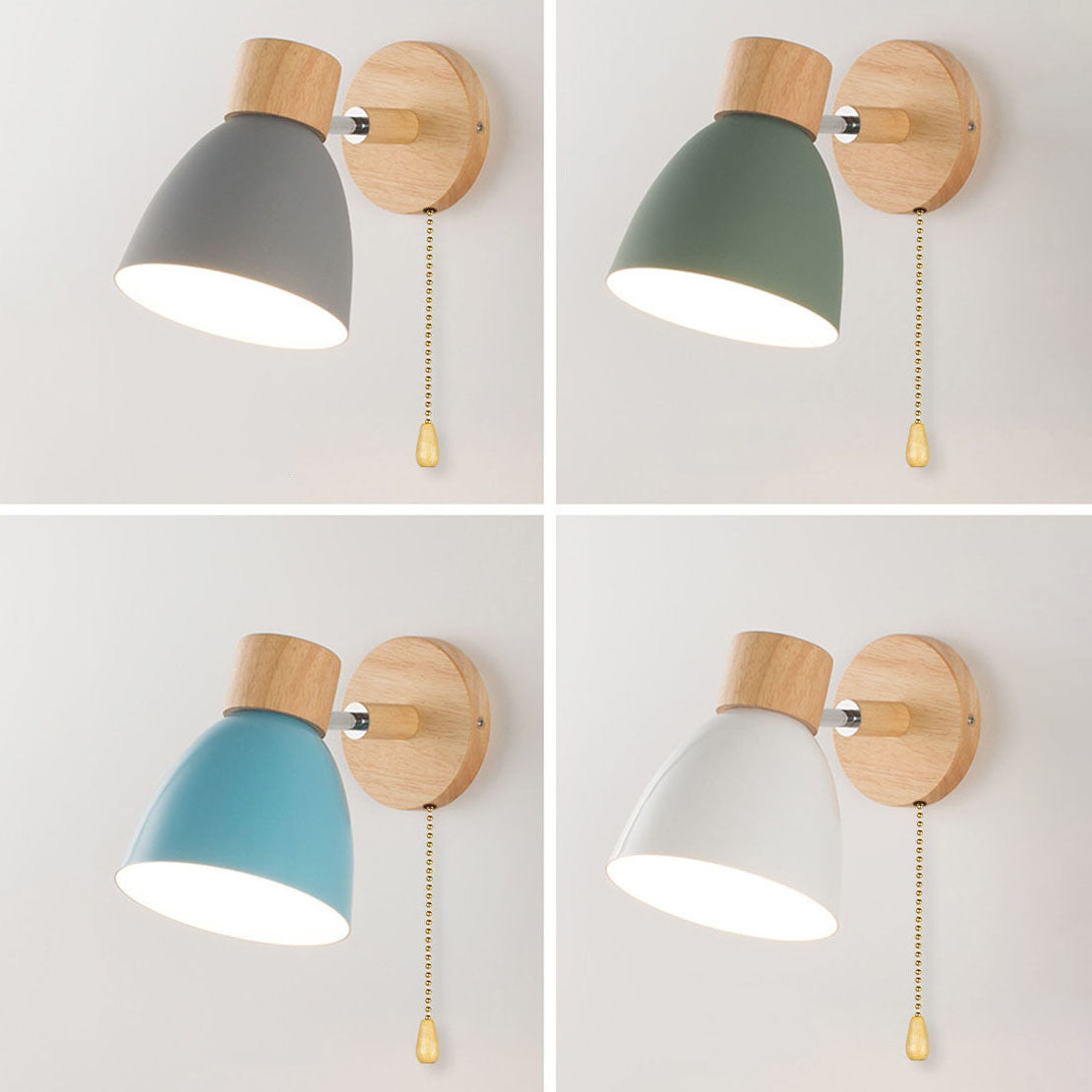 Modern Minimalist Wooden Cone LED Wall Sconce | 1-Light Lasson Living