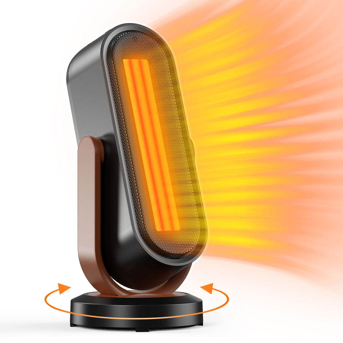 Electric Space Heater with Remote Control | 120° Oscillation, Adjustable Angle | Quiet 45 dB & Child Lock Safety 2