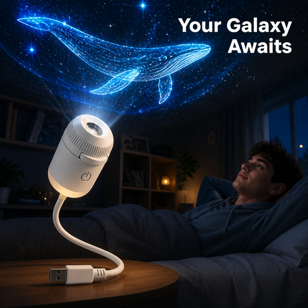 Star Projector Night Light | 360° Flexible Gooseneck | USB Plug & Play, Set of 3 Multi-Scene Galaxy Projectors 1