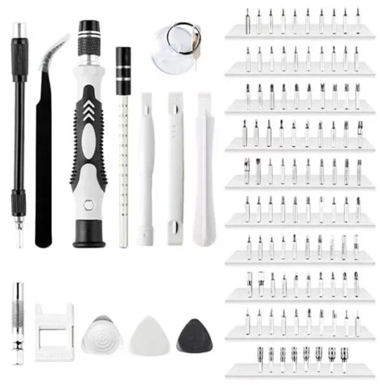 115-in-1 Magnetic Screwdriver Set | 98 Bits & 17 Precision Tools | Chrome Vanadium Steel Case with Extension Rod 7
