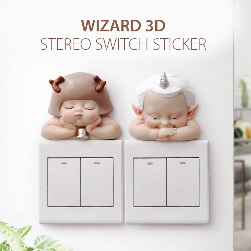3D Resin Switch Sticker | Lifelike Cow Goat Deer Unicorn Design | Removable Reusable Wall and Window Decor No Residue 12