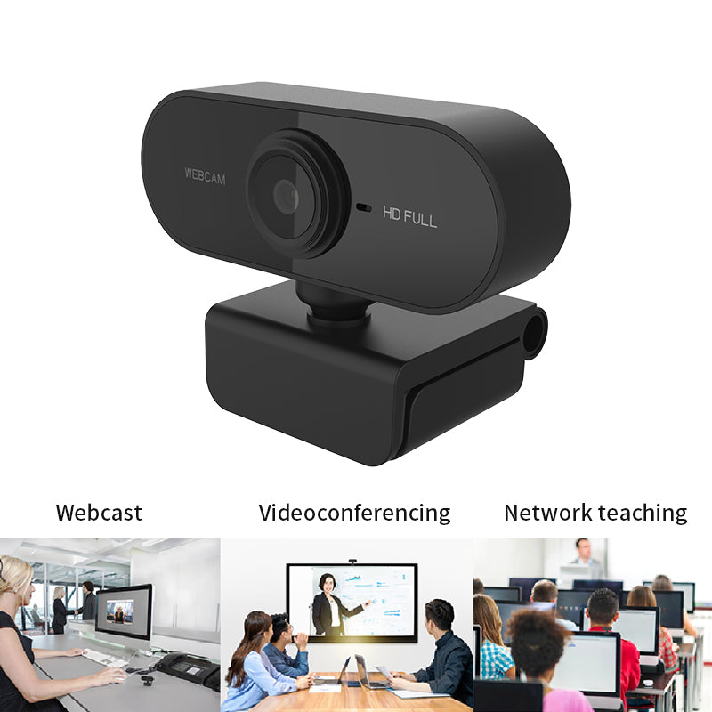 1080p HD Webcam for Laptop and Desktop | CMOS Sensor, Built-in Microphone, Auto White Balance | Plug and Play USB