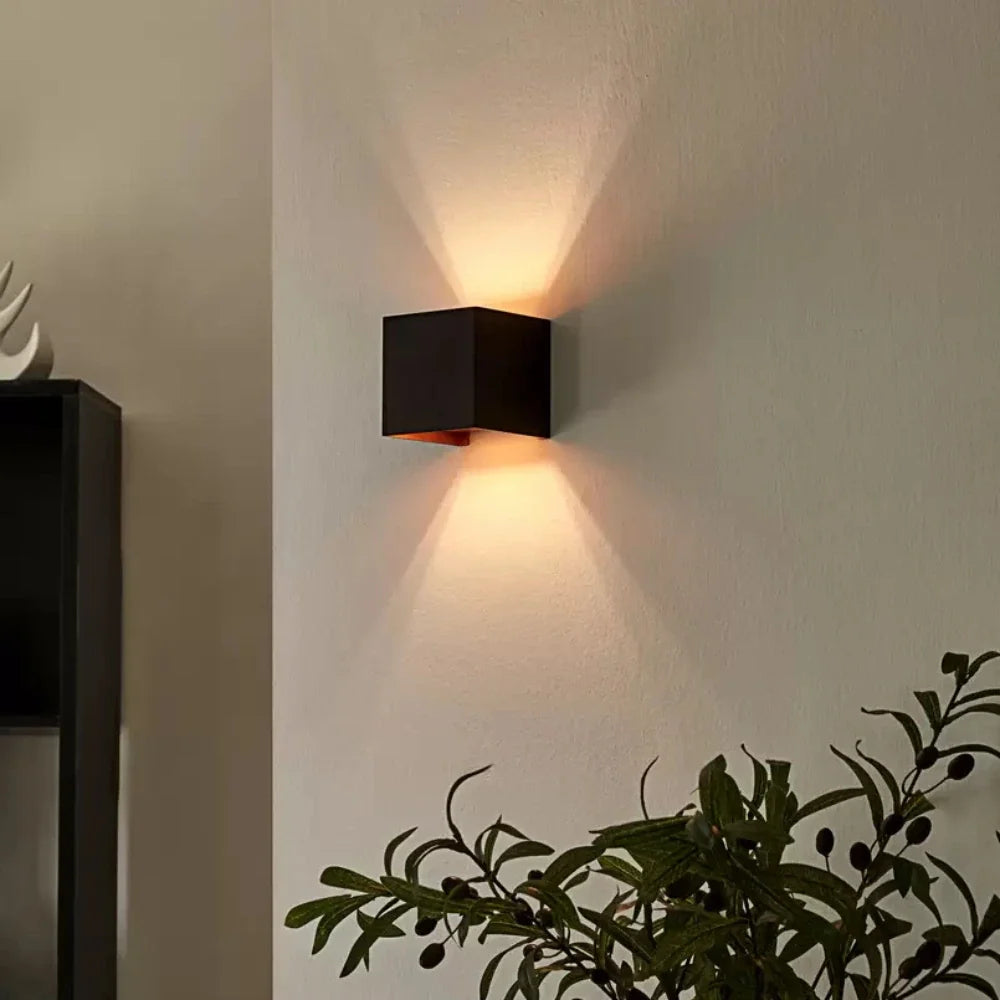 Adjustable Wall Light Aluminium 10 x 10 cm | Hardwired or USB Rechargeable, 4 Colours | 100° Tilt, Waterproof Outdoor Use 10
