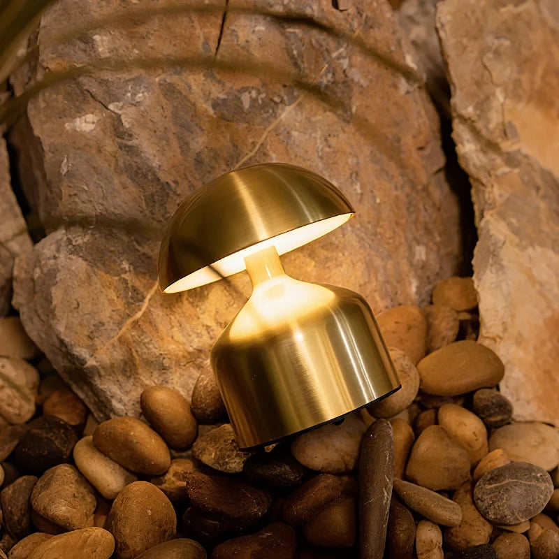 Cordless Table Lamp Wrought Iron 15 x 10 x 9 cm | Dome, Drum, Halo, Orbit, Cone | Dimmable Rechargeable Ambient Light 1