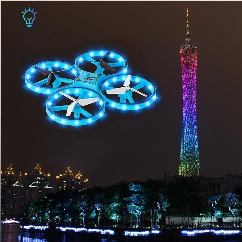 2.4G Gravity Sensor Watch-Control Mini Drone | Infrared Obstacle Avoidance, 3D Flips | Altitude Hold, LED Lights, USB Charging 5