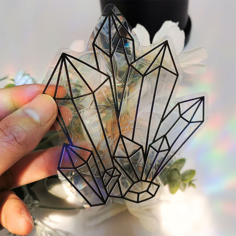 Rainbow Glass Window Stickers for Christmas Decor | 10-Piece Static Cling Pack, Anti-Collision | PVC Material, No Glue Needed 12