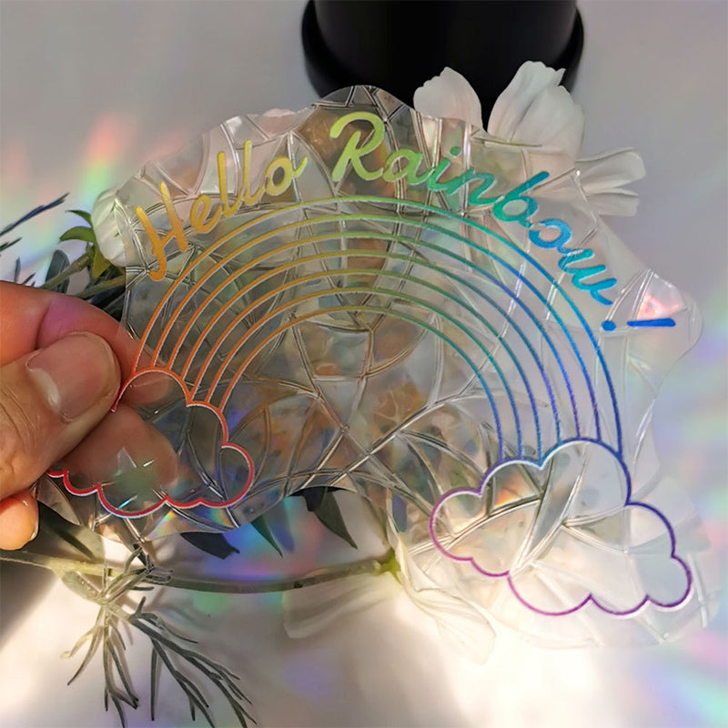 Rainbow Glass Window Stickers for Christmas Decor | 10-Piece Static Cling Pack, Anti-Collision | PVC Material, No Glue Needed 13