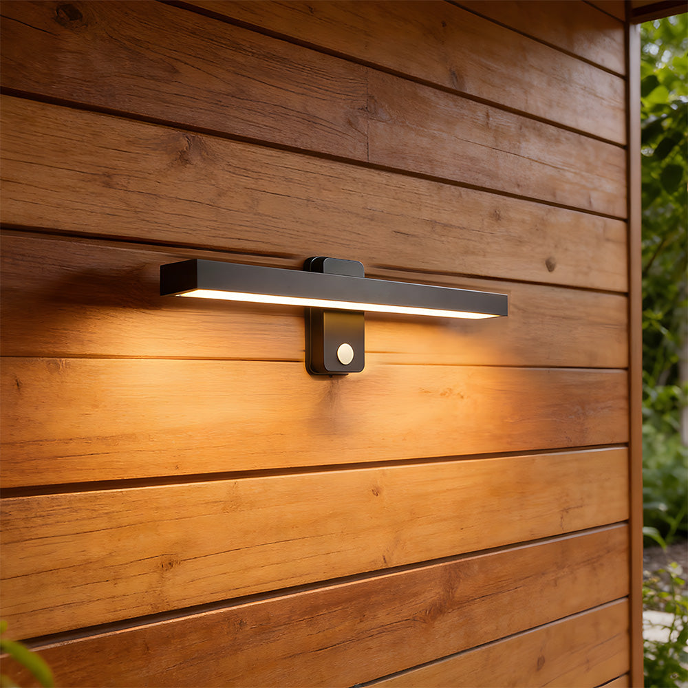 Aluminium Outdoor Wall Light | Four Sizes 20-50cm, IP65 Waterproof | Warm White LED, Wall Switch or Motion Sensor 4