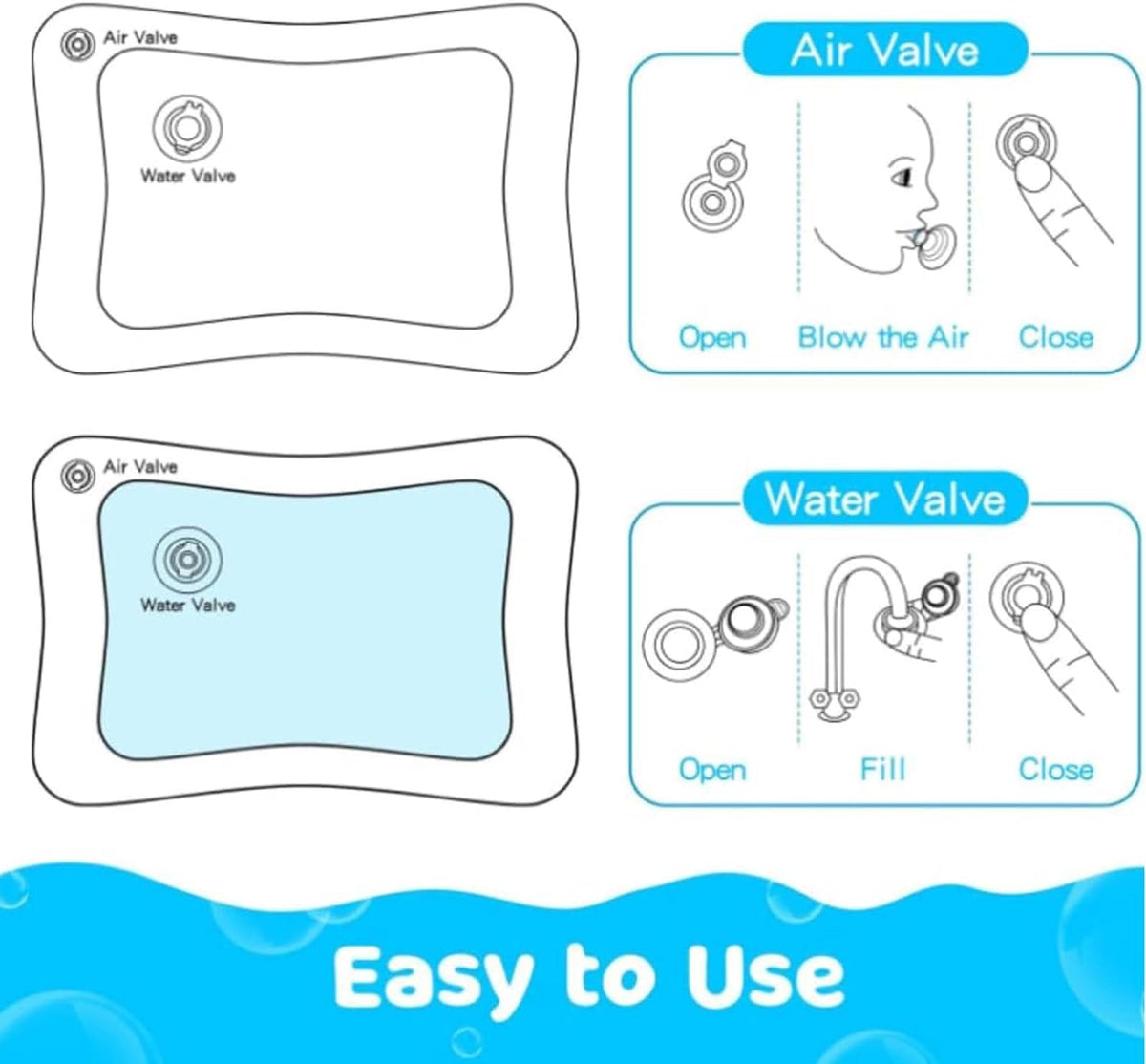 Interactive Cat Toy Inflatable PVC Cooling Mat with Floating Fish Chase 7