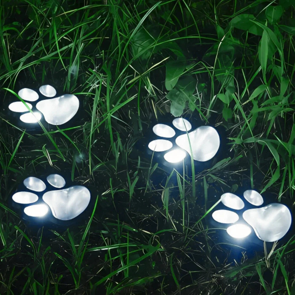 Solar Paw Print Light, ABS Plastic, 9 x 9 cm | IP44 Waterproof, Automatic Dusk Sensor | Up to 10 Hours Glow, 3 to 24 Pack 4