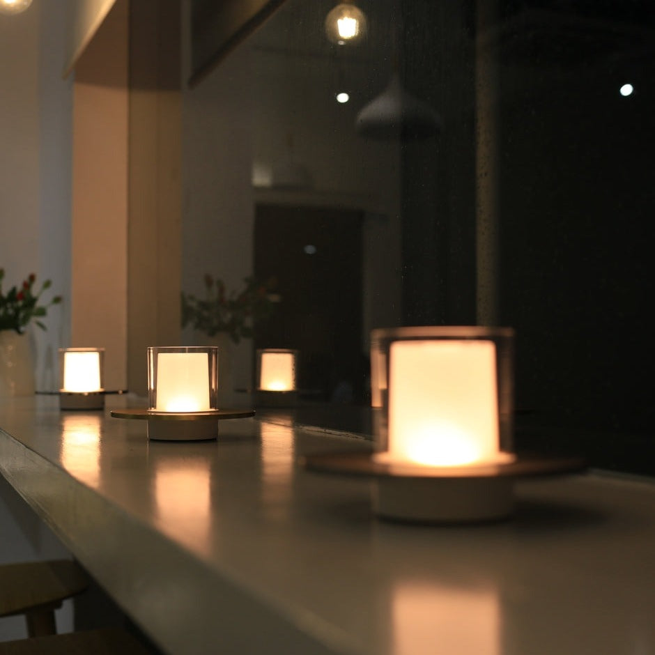 Candle Lamp Steel 16 x 10 cm | Gesture-Control Dimming | Cordless Rechargeable, Gold or Silver, 10-18 Hour Battery 4
