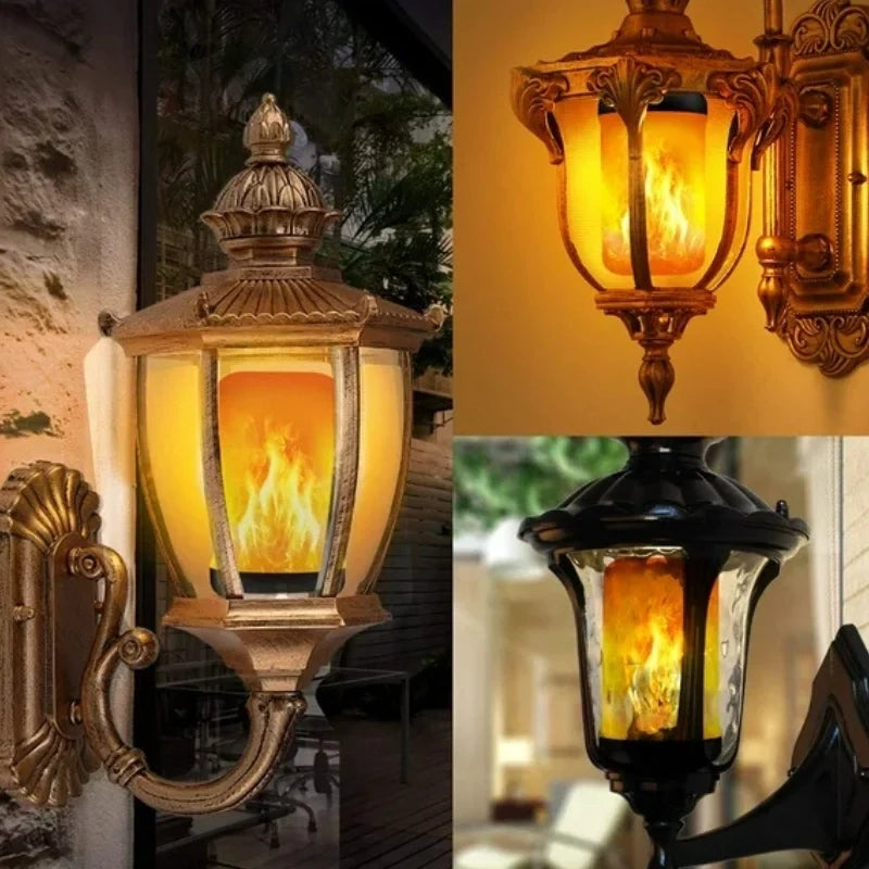 Flame-Flicker Light Bulb PVC 13.8 x 6.5 cm | Yellow or Blue | 4 Lighting Modes, Indoor/Outdoor Use, Fits E27/E26/E22 Sockets 2