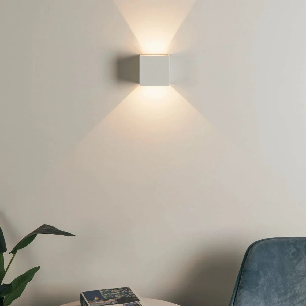 Adjustable Wall Light Aluminium 10 x 10 cm | Hardwired or USB Rechargeable, 4 Colours | 100° Tilt, Waterproof Outdoor Use 15