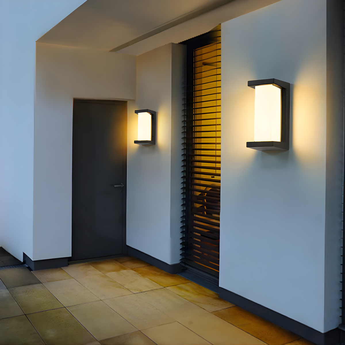 LED Outdoor Wall Light with Motion Sensor | Aluminium, 12.5 x 26 cm | IP65 Weatherproof, Warm White Light 3000K 5