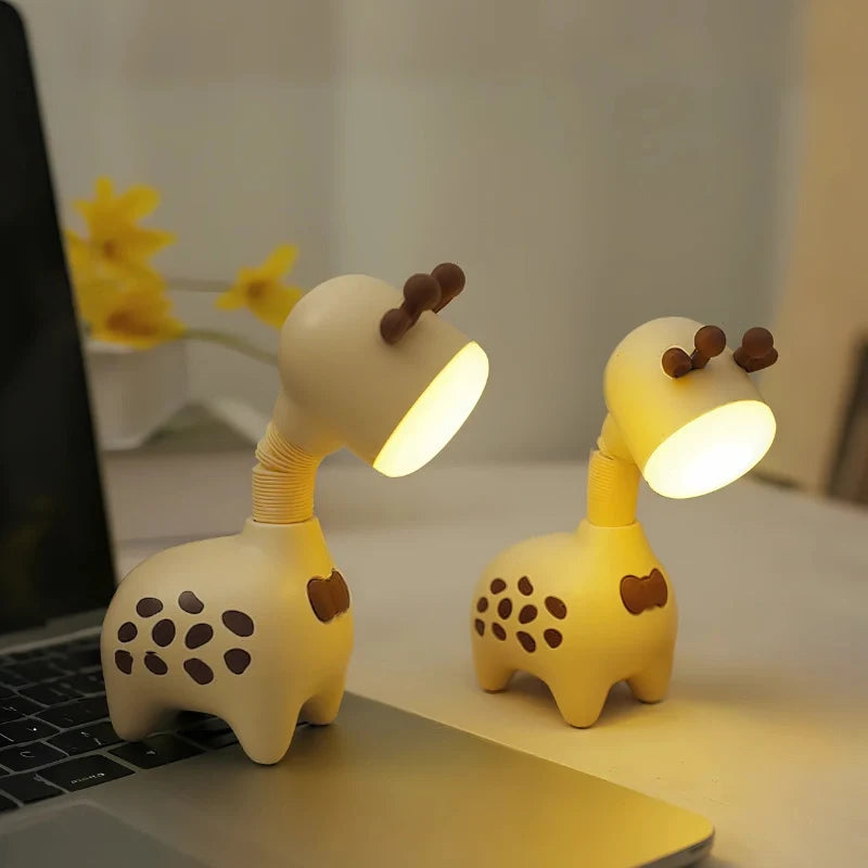 Flexible Neck Night Light, 360° Poseable, ABS 19.5 cm | Pink, Beige, Green, Set of 3 | Rechargeable, Warm Glow 7