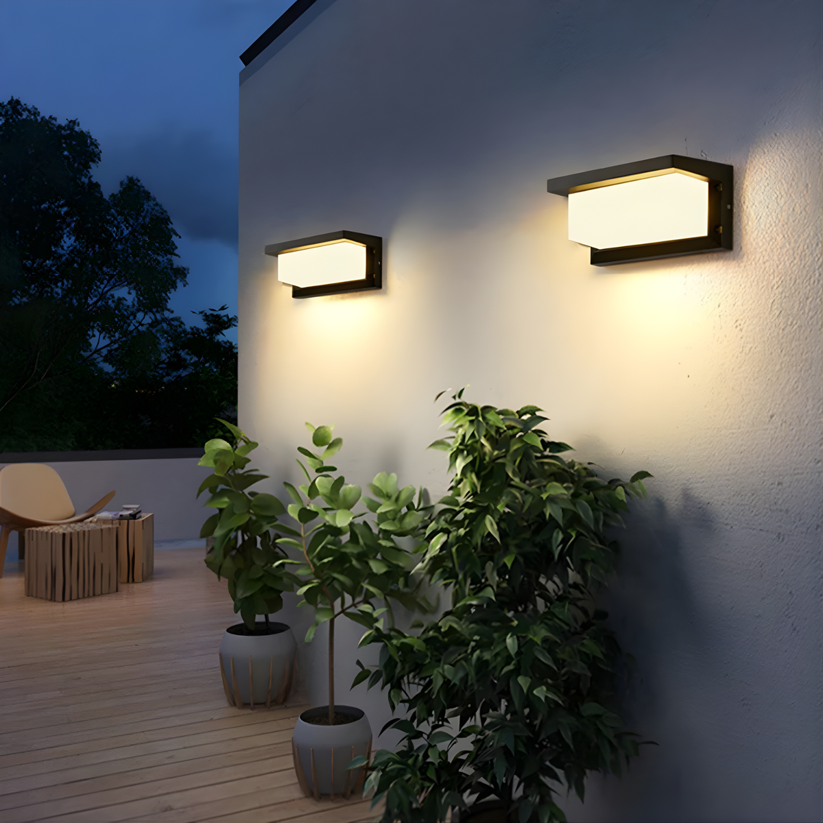 LED Outdoor Wall Light with Motion Sensor | Aluminium, 12.5 x 26 cm | IP65 Weatherproof, Warm White Light 3000K 6