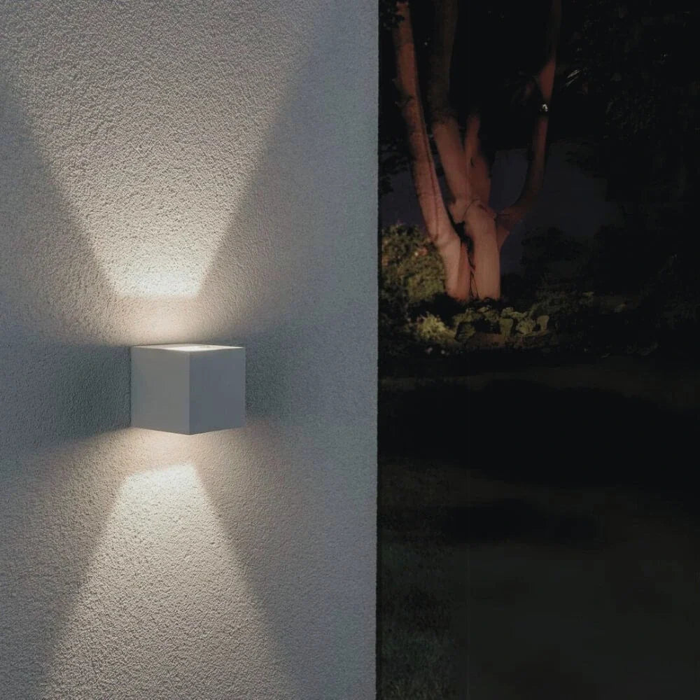 Adjustable Wall Light Aluminium 10 x 10 cm | Hardwired or USB Rechargeable, 4 Colours | 100° Tilt, Waterproof Outdoor Use 18
