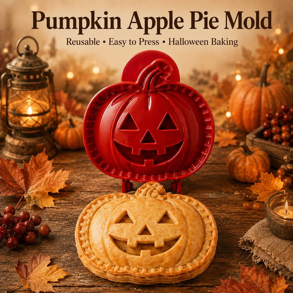 Halloween Hand Pie Mold Set | 8 Spooky Shapes, Snap & Seal Hinged Design | Plastic, Oven-Safe Prep for Hand Pies 12