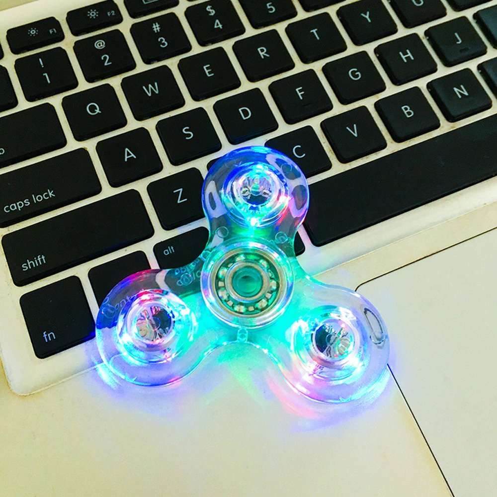 LED Fidget Spinner with Light-Up Design | Colour-Changing LEDs, Smooth 360-Degree Spin | Portable Stress Relief Toy 2