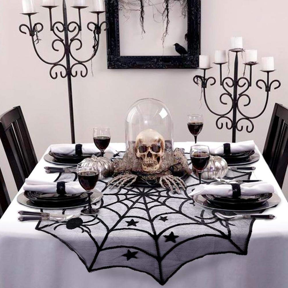 Spiderweb Table Runner for Halloween Decor | Cobweb Lace Design | Ideal Centrepiece for Halloween Table Settings 3
